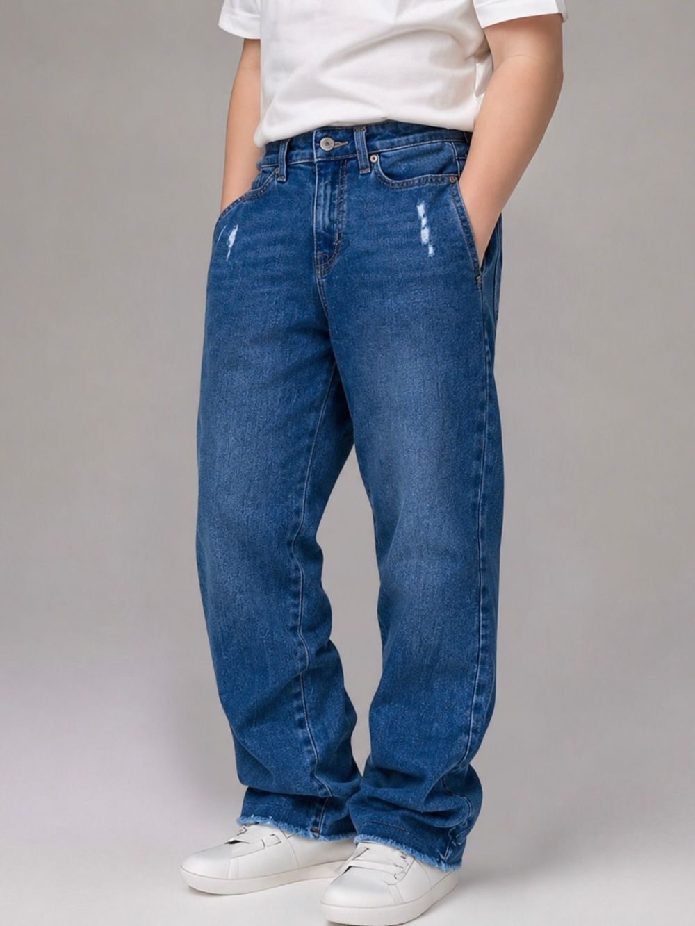 Levi’s Signature Boy’s Frayed Adjustable Waist Jeans Size 16